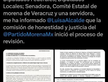 Ante queja de gobernadora veracruzana, la Comisión de Honor y Justicia revisará afiliación de Miguel Ángel Yunes Márquez