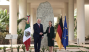 Presidenta Claudia Sheinbaum recibe a su homólogo de la República Federal de Alemania, Frank-Walter Steinmeier, en el Museo Maya de Cancún
