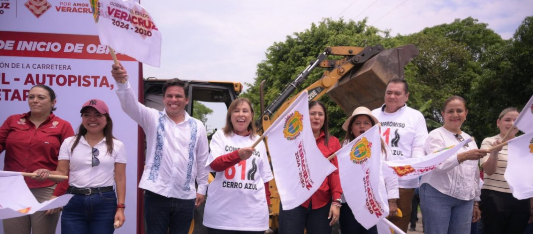 Cumple Rocío Nahle compromiso 81; inicia construcción de la carretera de Cerro Azul a la autopista