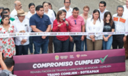 Rocío Nahle le cumple a la Sierra de Soteapan con 24 kilómetros de carretera