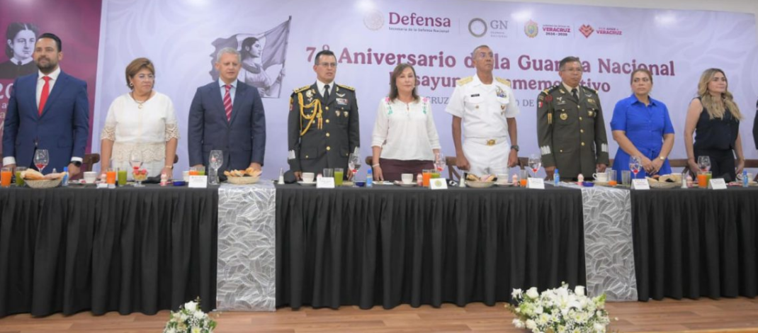Reconoce Rocío Nahle a la Guardia Nacional por siete años de servicio a Veracruz