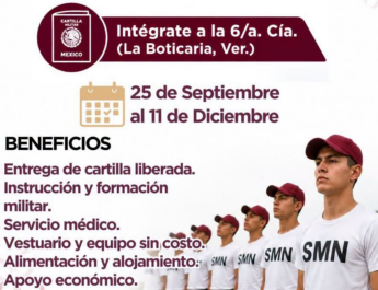 Altotonga invita a jóvenes a liberar su Cartilla Militar en solo tres meses