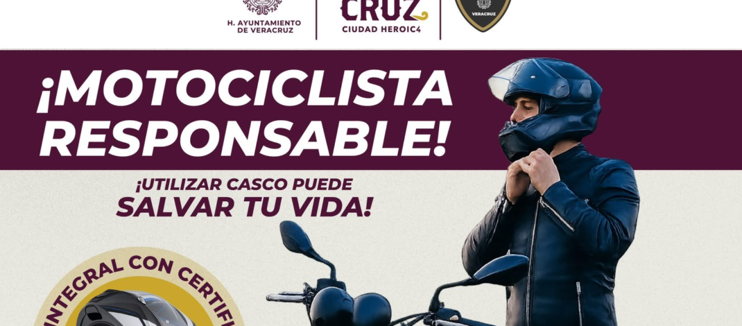 Refuerza Ayuntamiento de Veracruz operativo “Moto Segura” para prevenir accidentes y salvar vidas