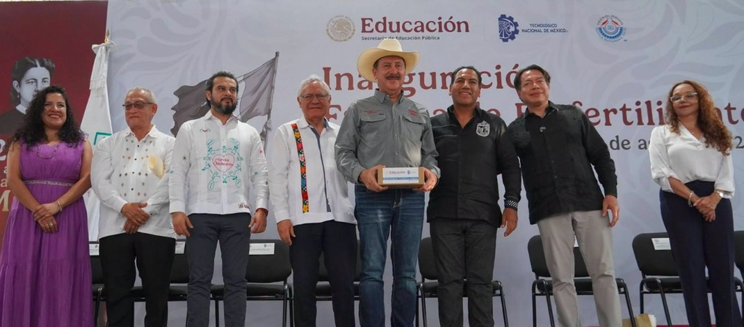 Inauguran Mario Delgado y gobernador Eduardo Ramírez Fábrica de Biofertilizantes del TecNM para fortalecer el campo chiapaneco