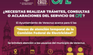 Acerca Ayuntamiento de Veracruz atención de CFE a las y los ciudadanos con módulo de asesorías