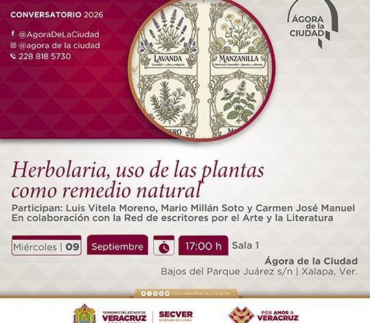 Ofrece la SECVER conversatorio sobre herbolaria y medicina tradicional en el Ágora de la Ciudad de Xalapa