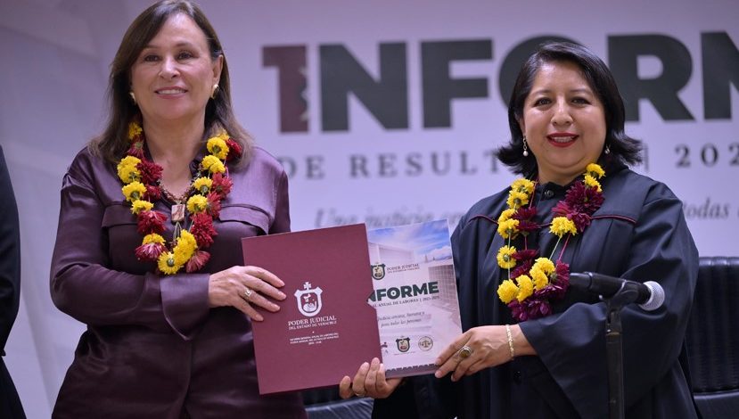 Gobernadora recibe Informe Anual del Tribunal Superior de Justicia del Poder Judicial del Estado