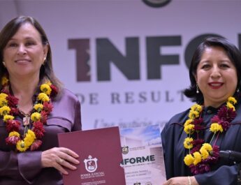 Gobernadora recibe Informe Anual del Tribunal Superior de Justicia del Poder Judicial del Estado