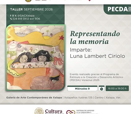 Invita la SECVER a taller sobre la memoria y los recuerdos en la GACX