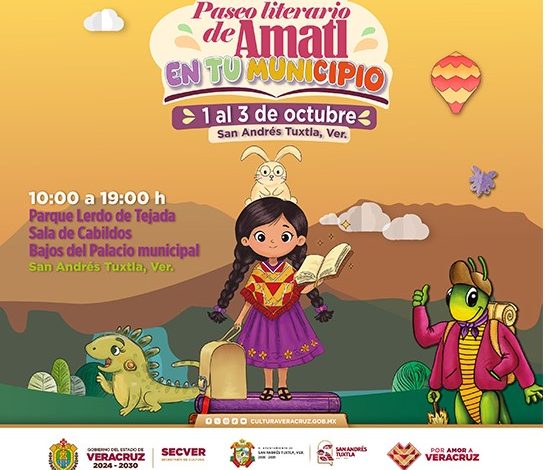 Conoce las actividades que ofrece el Paseo literario de Amatl en San Andrés Tuxtla