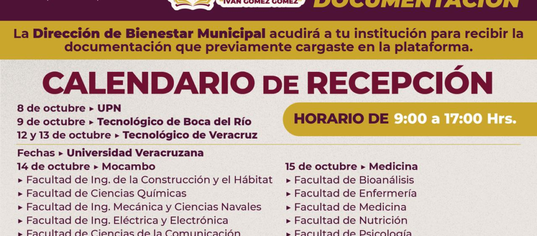 Continúa proceso de recepción de expedientes para la Beca Universitaria “Iván Gómez Gómez”