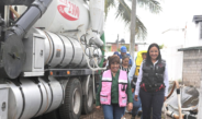 Supervisa Rosa María obras de rehabilitación del drenaje pluvial en El Coyol