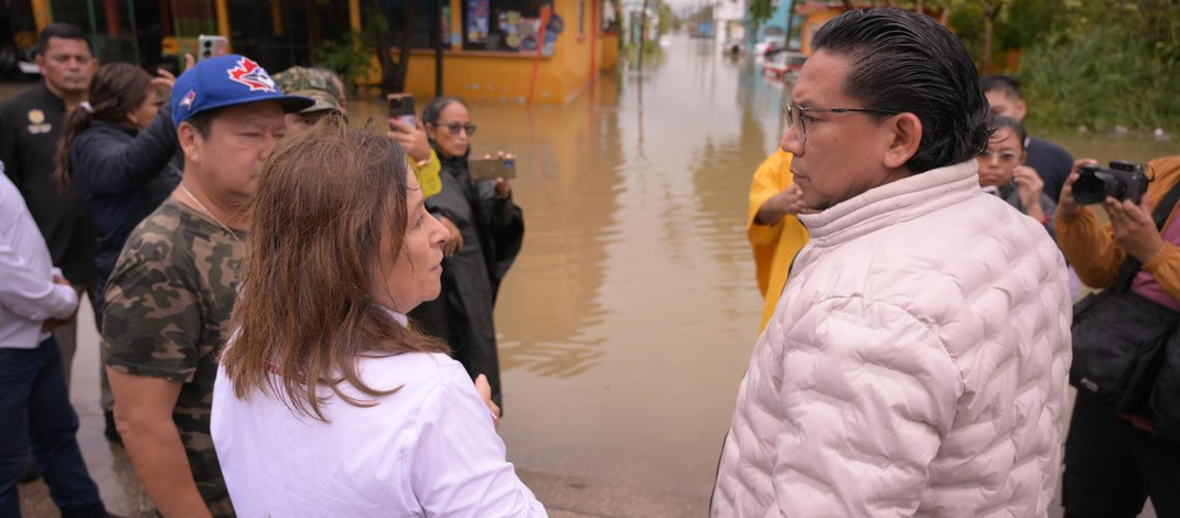 Llama Rocío Nahle a familias de Coatzacoalcos y Nanchital a resguardarse en refugios temporales