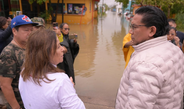Llama Rocío Nahle a familias de Coatzacoalcos y Nanchital a resguardarse en refugios temporales