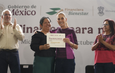 Presidenta Claudia Sheinbaum al cumplir meta de 56 mil 500 créditos FINABIEN en Michoacán para que mujeres emprendan