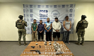Marina participa en la detención de cinco personas y el aseguramiento de presuntas sustancias ilícitas, armas e inmuebles en Oaxaca